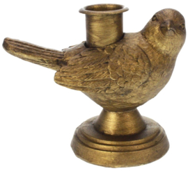 Meander Vogel Kandelaar op voet -rechts kijkend-  goudkleurig