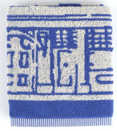 Bunzlau Kitchen Towel Canal Houses Royal Blue