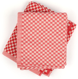 Bunzlau Kitchen Towel Small Check Red