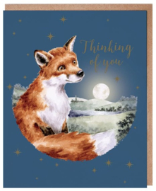 Wrendale Designs 'Stargazing' Fox Thinking of You card