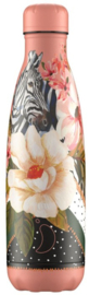 Chilly's Drink Bottle 500 ml Tropical Polka Zebra -mat met reliëf-