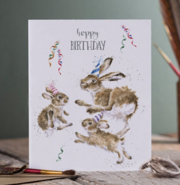 Wrendale Designs 'Hoppy Birthday' Hare Birthday Card