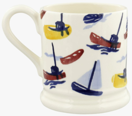 Emma Bridgewater Shoreline Scattered Boats 1/2 Pint Mug