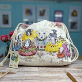 Emma Ball Drawstring Bag - Sheep in Sweaters