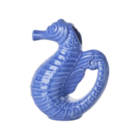 Rice Ceramic Sea Horse Jug in Blue - 1,5 liter