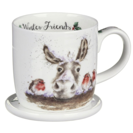 Wrendale Designs 'Winter Friends' Mug & Coaster Set