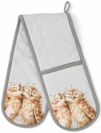 Wrendale Designs 'Birds of a Feather' Owl Double Oven Gloves
