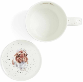 Wrendale Designs 'Piggy in the Middle' Mug & Coaster Set