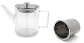 Bredemeijer Theepot San Remo 1 liter -dubbelwandig glas -inclusief theefilter-