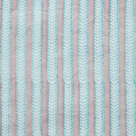 Rozablue Theedoek Funky Stripes roza & blue