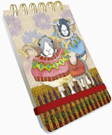 Emma Ball Mini Spiral Pad - Sheep in Sweaters *kleur elastiek meer als op foto 3*