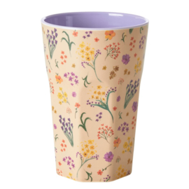 Rice Tall Melamine Cup - Wild Flower Print