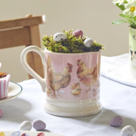 Emma Bridgewater Bright New Morning - Chickens & Chicks 1/2 Pint Mug