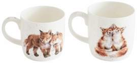 Wrendale Designs 'The Foxes' Fox parent and Child Mug Gift Set