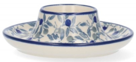 Bunzlau Egg Cup Flat Blue Olive