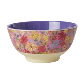 Rice Medium Melamine Bowl - Swedish Flower Print