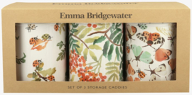 Emma Bridgewater All Creatures Great & Small Set Of 3 Round Tin Caddies Boxed
