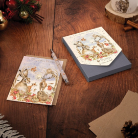 Wrendale Designs 'Walking in a Winter Wonderland' Woodland Animal - Christmas Card Pack - set van 8 kaarten