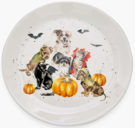 Wrendale Designs Lunch Plate 'The Halloween Party' -Cat & Dogs-