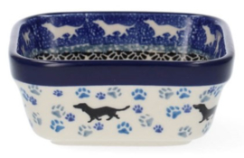 Bunzlau Square Bowl 170 ml 10 x 10 cm Dog