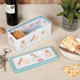 Wrendale Designs Long Rectangular Tin Mouse 'The Country Set' -langwerpig- -teal-