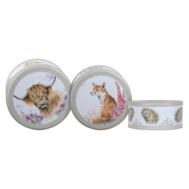 Wrendale Designs Medium Cake Tin Fox -grey-