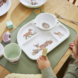 Wrendale Designs Melamine Divided Plate & Bowl - Little Wren - 2 piece Set in Giftbox