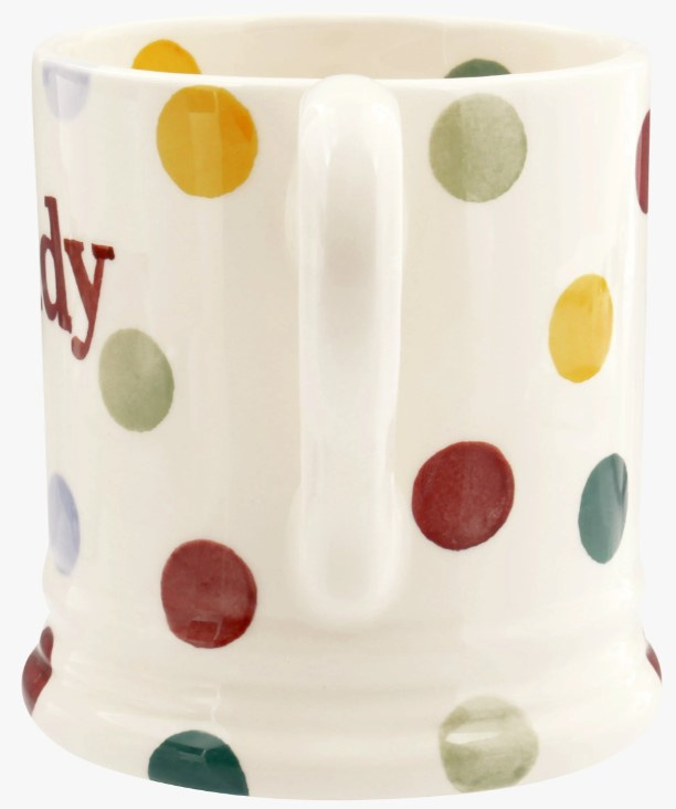 Emma Bridgewater Polka Dot Daddy 1/2 Pint Mug -kleine letters-, Polka Dot  Pottery