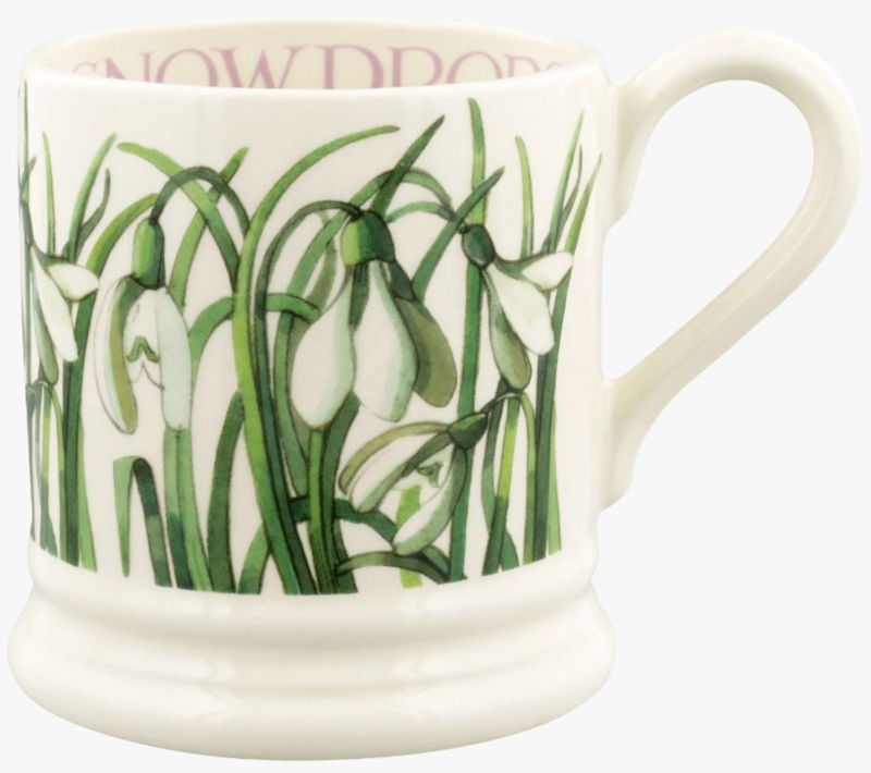 Emma Bridgewater Flowers - Snowdrop 1/2 Pint Mug, Flowers Half Pint Mug