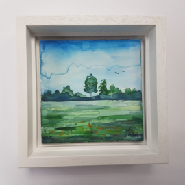 Landschap: Mini aquarel