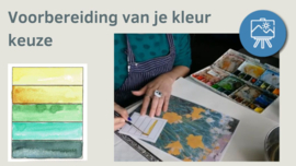 Les kleuren kiezen voor aquarel schilderij: realtime proces video + werkbladen