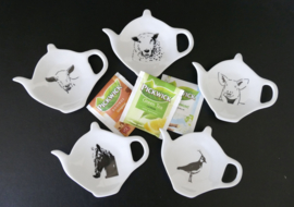 Tea bag / tea tip holder pig