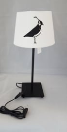 Ljip/ kievit vogel lamp met ronde poot