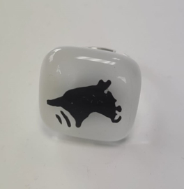 paarden ring met glazen applicatie