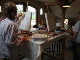 Resultaten: Mei 2016 individuele opgave workshop schilderen op de Maathoeve