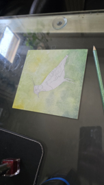 Kievit vogel: Mini aquarel
