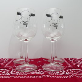 Geit wijnglas