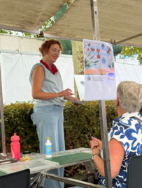 Glasfusing kunst maken workshop op een fair / festival
