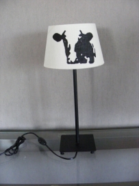 Koe lamp met ronde poot