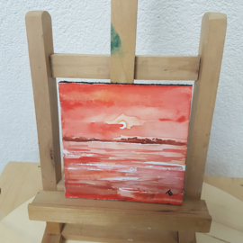 Zonsondergang: Mini aquarel
