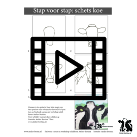 les live /tutorial keramiek: schets van een koe