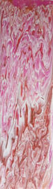 Schilderij roze acryl gieten