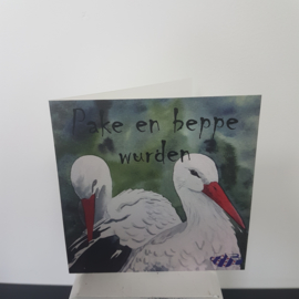 wenskaart: pake en beppe wurden