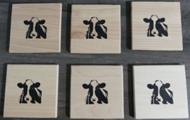 Cow span wood coasters.