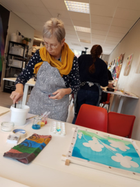 Individuele opgave workshop schilderen / keramiek / glas