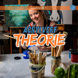 Praktische basis acryl schilderen (fysiek kennisboek, tutorials en fysieke werkbladen boek)