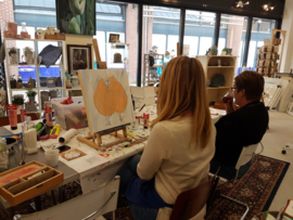 Resultaten individuele opgave 2018 workshop schilderen in Raalte Waag 10
