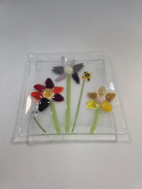 Bloemen schaaltje glasfusion