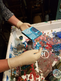 Resultaten acryl giet workshop te collendoorn 14 mei 2019