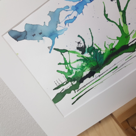 Hollands landschap in vlek